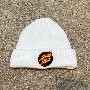 Santa Cruz White Beanie
